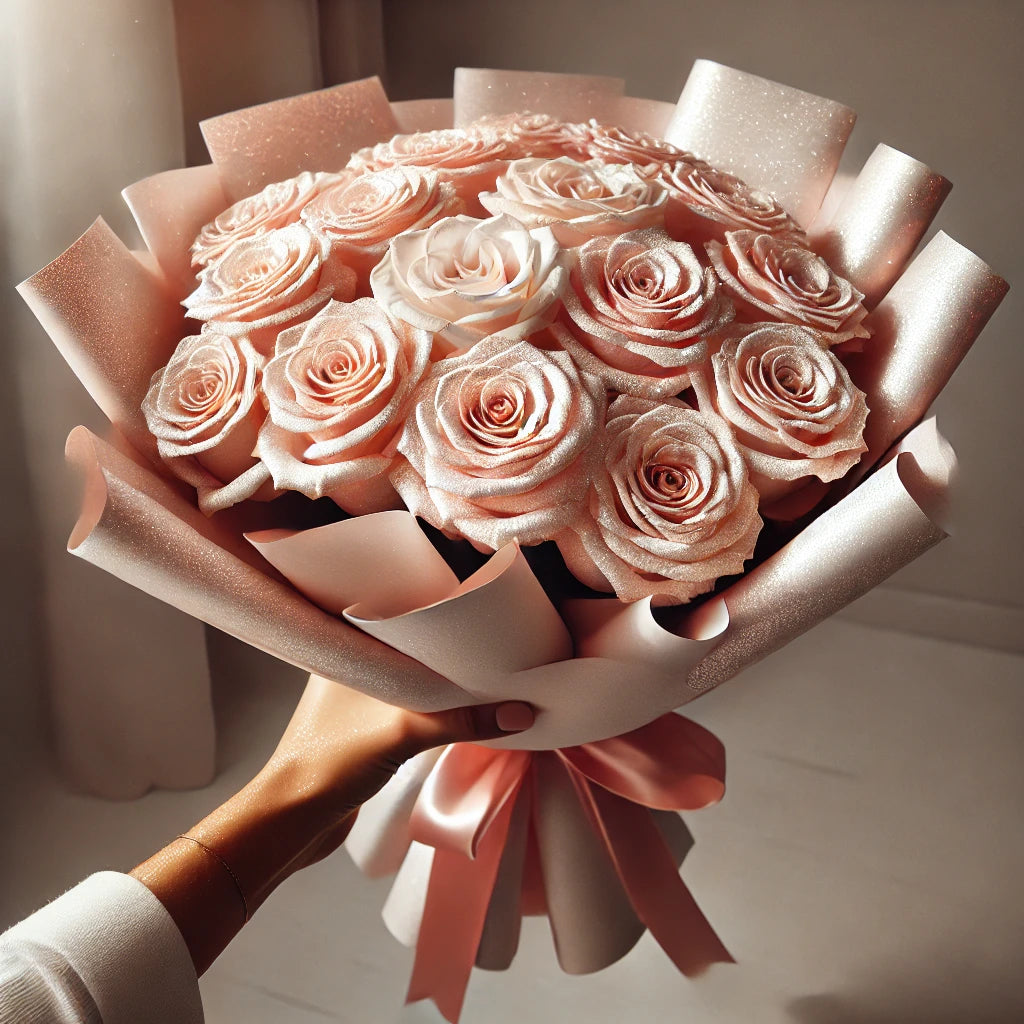 LovelyPresents - Luxe Glitter Rozenboeket